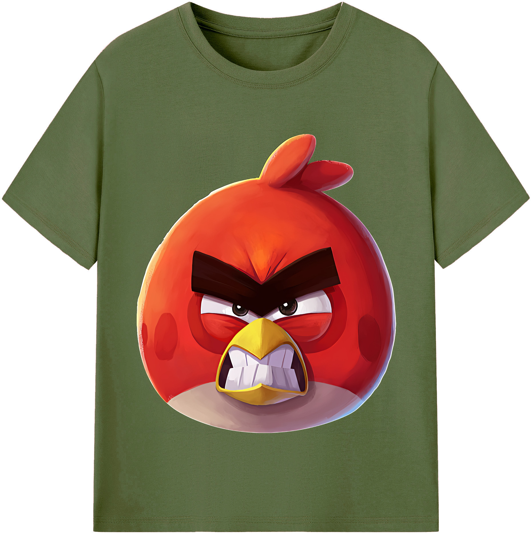 （画像用） Angry Birds アングリーバード 綿100％半袖Tシャツ（フロントプリント）